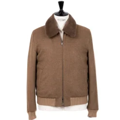 Cesare Attolini Down Jacket "Bomber Di Lusso" In Pure Cashmere - Handmade