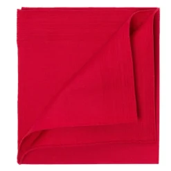 Simonnot-Godard Duras Rouge Pocket Square Made Of Linen And Cotton