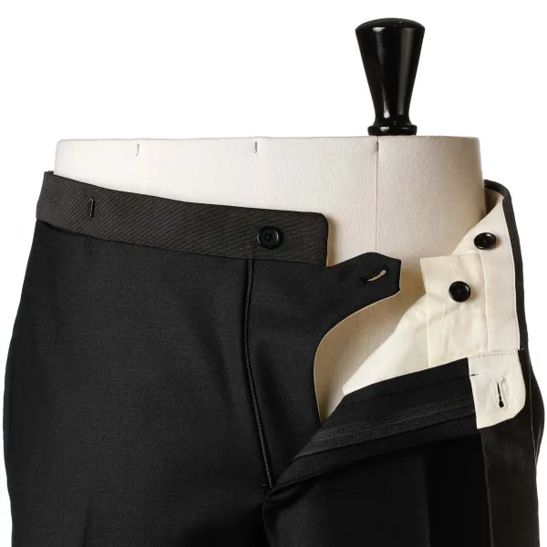 De Petrillo English Wool Blend Tuxedo "Mixed Barathea" - Handmade