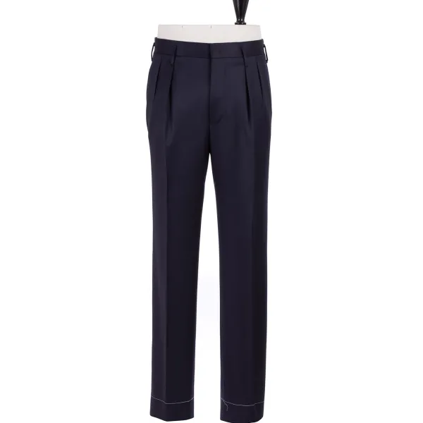 Rota Sartorial Exclusive For Michael Jondral: Dark Blue Trousers "Hollywood" With Two