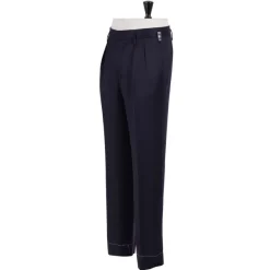 Rota Sartorial Exclusive For Michael Jondral: Dark Blue Trousers "Hollywood" With Two