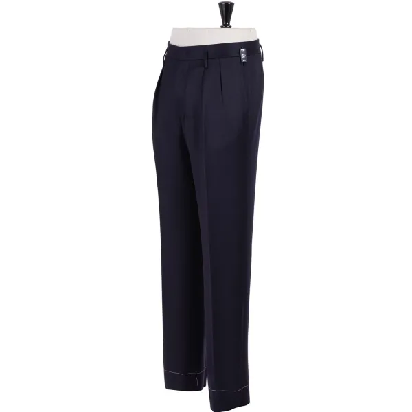 Rota Sartorial Exclusive For Michael Jondral: Dark Blue Trousers "Hollywood" With Two