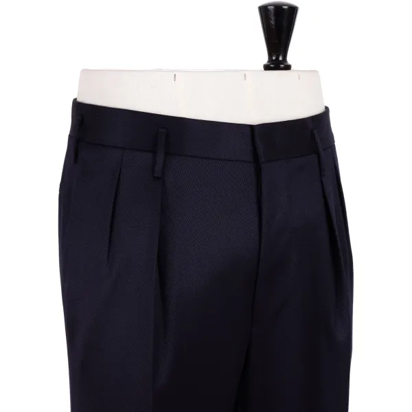 Rota Sartorial Exclusive For Michael Jondral: Dark Blue Trousers "Hollywood" With Two
