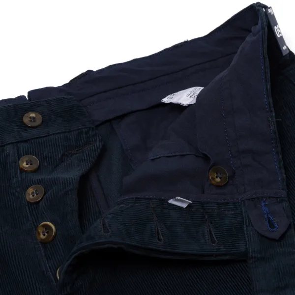 Rota Sport Exclusive For Michael Jondral: Dark Blue Fine Corduroy Pants In "Prewa