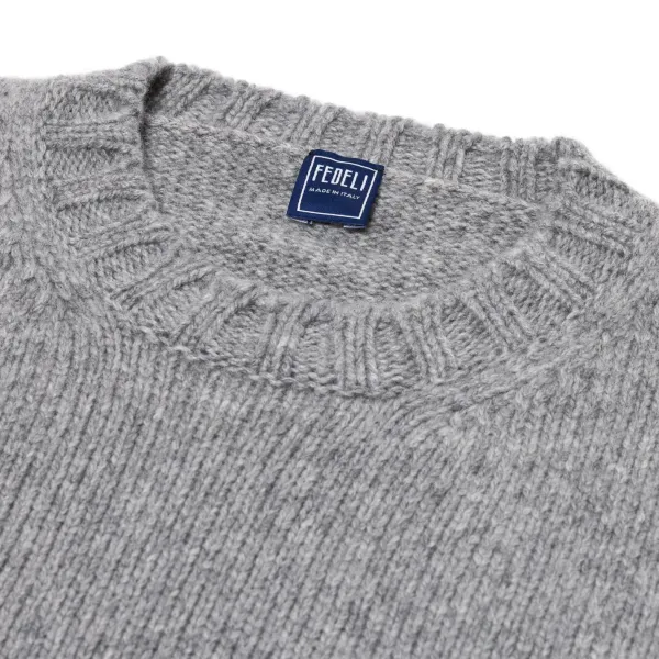 Fedeli Exclusive To Michael Jondral: Flannel Grey 4-Ply Piuma Cashmere Sweate