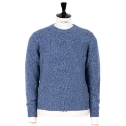 Fedeli Exclusive To Michael Jondral: Denim Blue Scottish 3-Ply Mouline Cashme