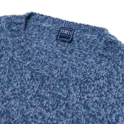 Fedeli Exclusive To Michael Jondral: Denim Blue Scottish 3-Ply Mouline Cashme