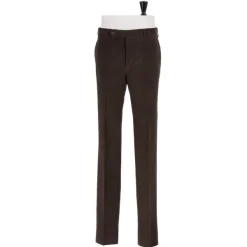 Rota Sartorial Exclusive To Michael Jondral: Dark Brown Trousers In English Cotton Mo