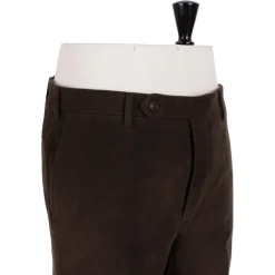 Rota Sartorial Exclusive To Michael Jondral: Dark Brown Trousers In English Cotton Mo