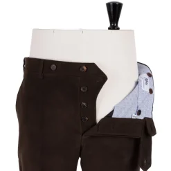 Rota Sartorial Exclusive To Michael Jondral: Dark Brown Trousers In English Cotton Mo