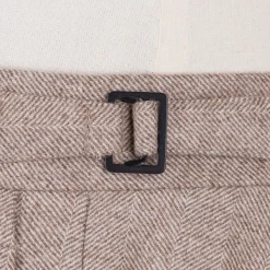 Rota Sartorial Exclusive To Michael Jondral: Sand Brown Pants In A Wool Flannel - Rot