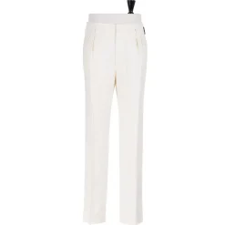 Rota Sartorial Exclusive To Michael Jondral: Ivory Trousers "Hollywood" With Two Plea