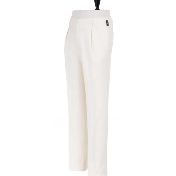 Rota Sartorial Exclusive To Michael Jondral: Ivory Trousers "Hollywood" With Two Plea