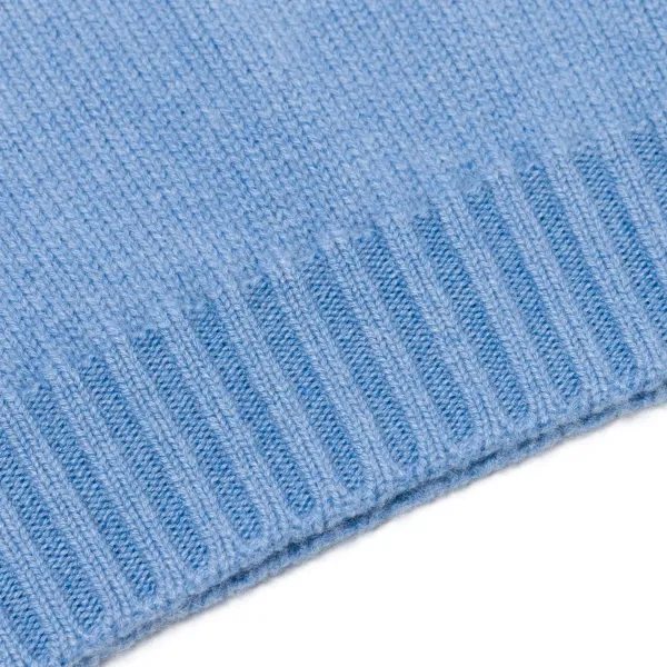 Fedeli Exclusive To Michael Jondral: Azure Blue Scottish 4-Ply Cashmere Turtl