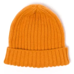 Fedeli Exclusive To Michael Jondral: Orange Knitted Hat In Pure Scottish Cash