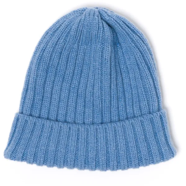 Fedeli Exclusive To Michael Jondral: Azure Blue Knitted Hat In Pure Scottish
