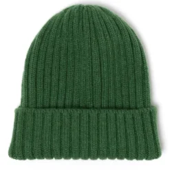 Fedeli Exclusive To Michael Jondral: Green Knitted Hat In Pure Scottish Cashm