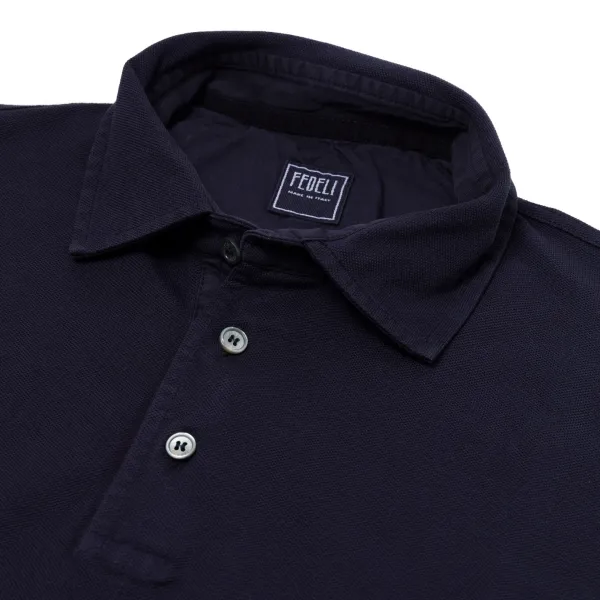 Fedeli Exclusive To Michael Jondral: "North" Long-Sleeve Polo In Pure Giza Co