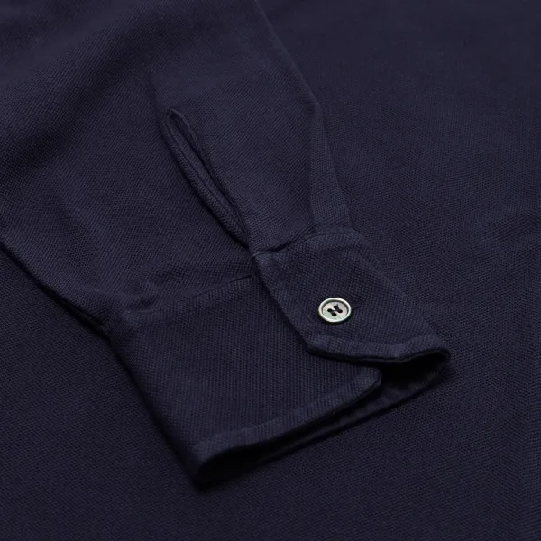 Fedeli Exclusive To Michael Jondral: "North" Long-Sleeve Polo In Pure Giza Co