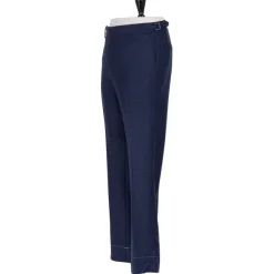 Rota Sartorial Exclusive To Michael Jondral: Blue Checked Flannel Pants 