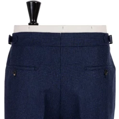Rota Sartorial Exclusive To Michael Jondral: Blue Checked Flannel Pants 