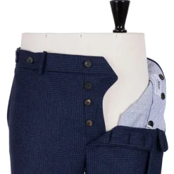 Rota Sartorial Exclusive To Michael Jondral: Blue Checked Flannel Pants 