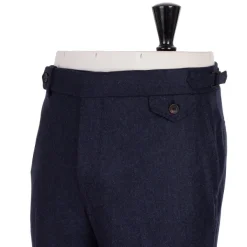 Rota Sartorial Exclusive To Michael Jondral: Blue Pure Wool Flannel Pants - Rota Sart