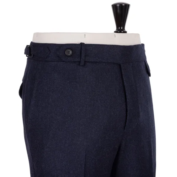 Rota Sartorial Exclusive To Michael Jondral: Blue Pure Wool Flannel Pants - Rota Sart