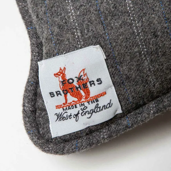Fox Brothers Exclusively For Michael Jondral: Pillow Made Of Original Fox Flannel With Chalk Stripes