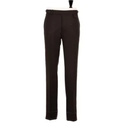 Rota Sartorial Exclusively For Michael Jondral: Brown Flannel Pants Made Of Pure Wool