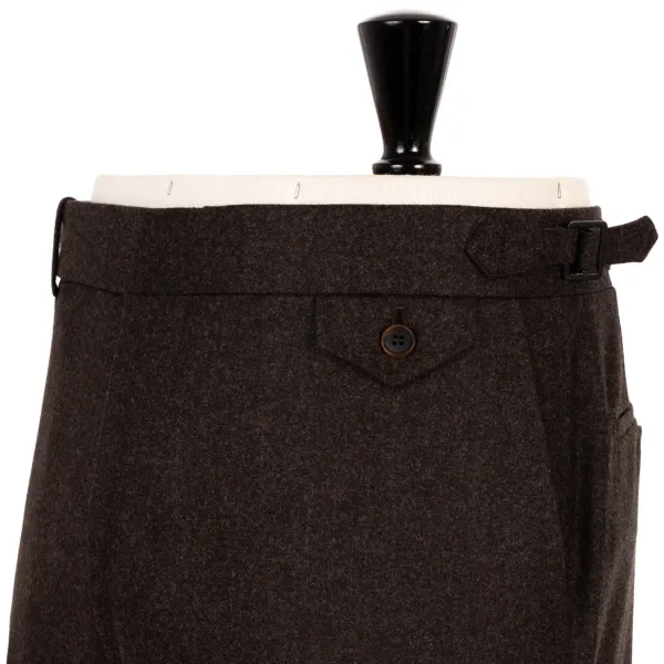 Rota Sartorial Exclusively For Michael Jondral: Brown Flannel Pants Made Of Pure Wool