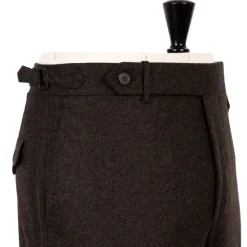Rota Sartorial Exclusively For Michael Jondral: Brown Flannel Pants Made Of Pure Wool