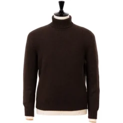 Fedeli Exclusively For Michael Jondral: Cocoa Brown Turtleneck Sweater Made O