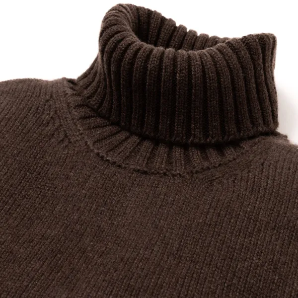Fedeli Exclusively For Michael Jondral: Cocoa Brown Turtleneck Sweater Made O