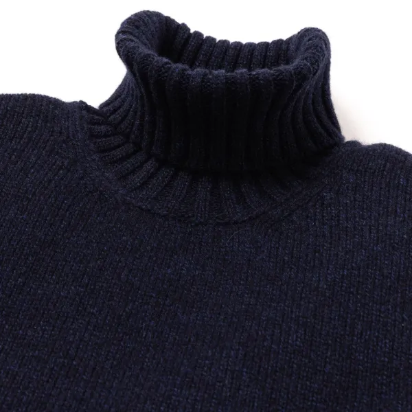 Fedeli Exclusively For Michael Jondral: Dark Blue Turtleneck Sweater Made Of