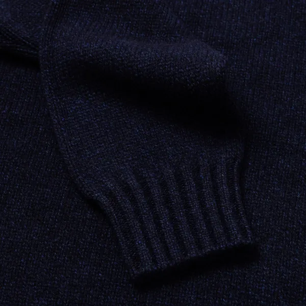 Fedeli Exclusively For Michael Jondral: Dark Blue Turtleneck Sweater Made Of