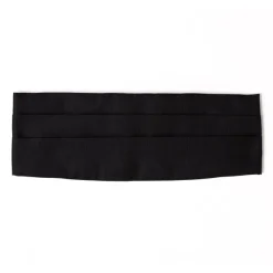 Petronius Exclusively For Michael Jondral: Black Cummerbund Made Of Pure Grosgra