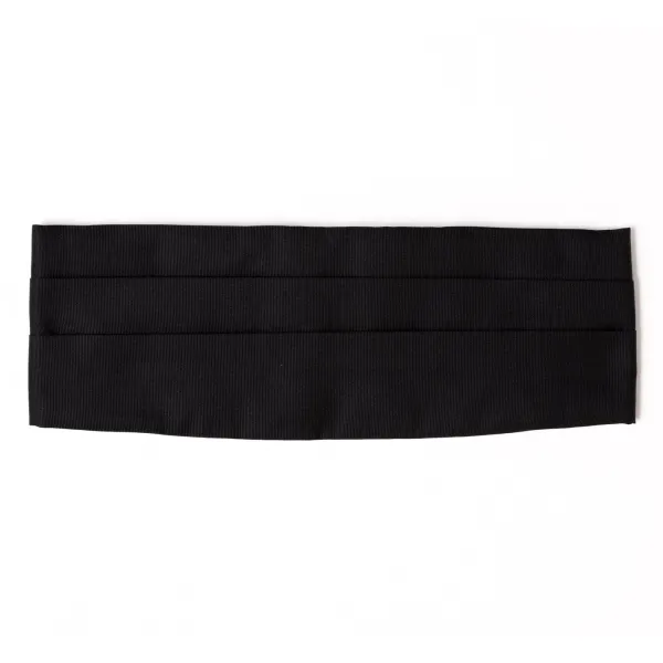 Petronius Exclusively For Michael Jondral: Black Cummerbund Made Of Pure Grosgra