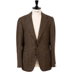 Orazio Luciano Exclusively For Michael Jondral: Brown Jacket "Diamond Tweed" Made Of