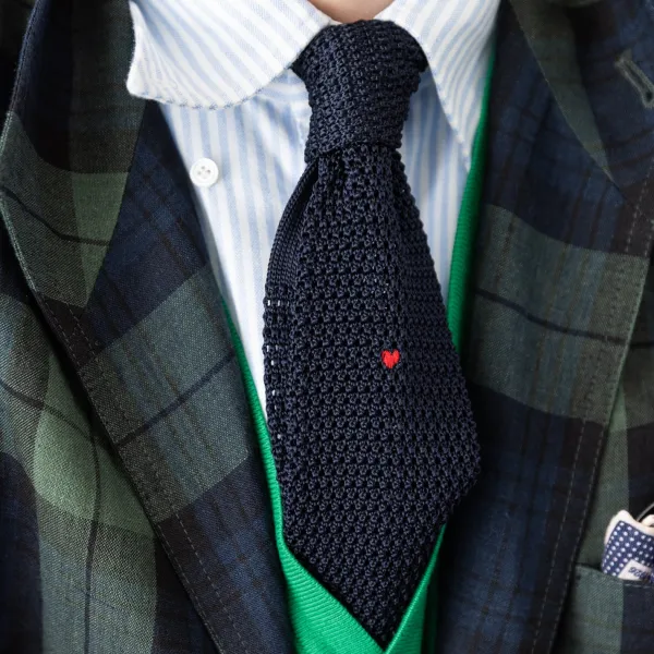 Petronius Exclusively For Michael Jondral: Knit Tie "Cuore" Made Of Pu