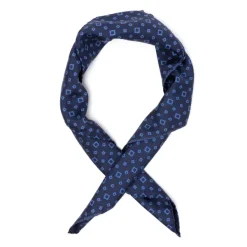 Cesare Attolini Foulard Neckerchief "Cubi" In Pure English Silk