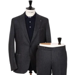 De Petrillo Gentry Flannel Suit Made Of Pure Wool By Drago - Handmade