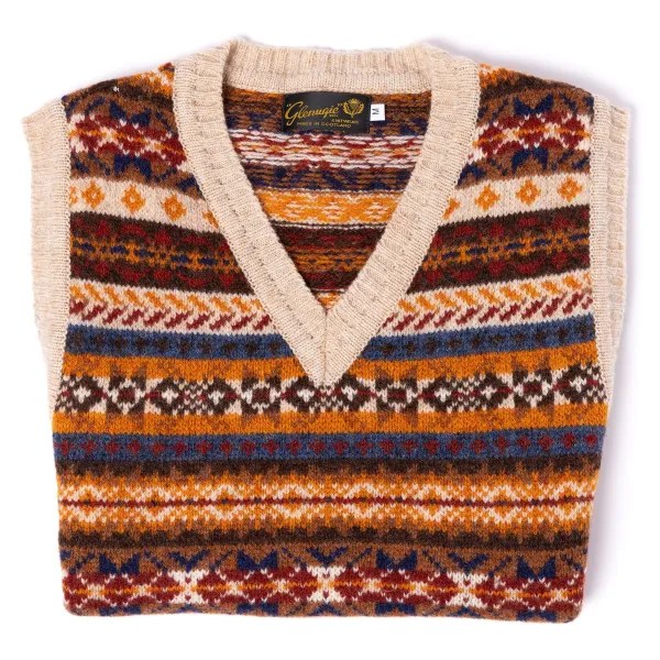 Glenugie Exclusive X Mj: Pure Wool "Fairisle Slipover" Sweater - Pure