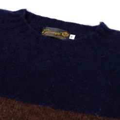 Glenugie Exclusive X Mj: Pure Wool Sweater "College Stripe Jumper" - C