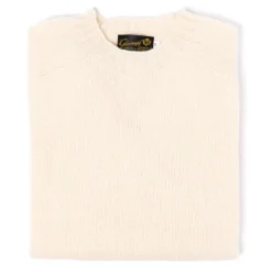 Glenugie X Mj: Pure Wool Round Jumper Sweater - Pure Soft Shetland