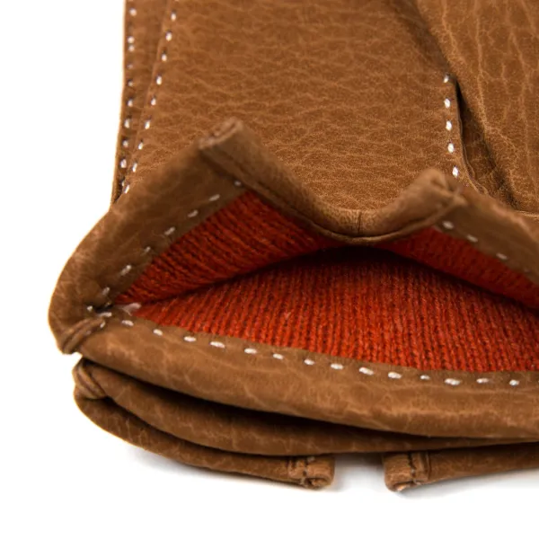 Thomas Riemer Wien Glove "Baden" Made Of Calf Nubuck With Cashmere Lining - Hand Sewn