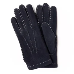 Thomas Riemer Wien Gloves "Baden" Made Of Calf Nubuck With Cashmere Lining - Hand Sewn