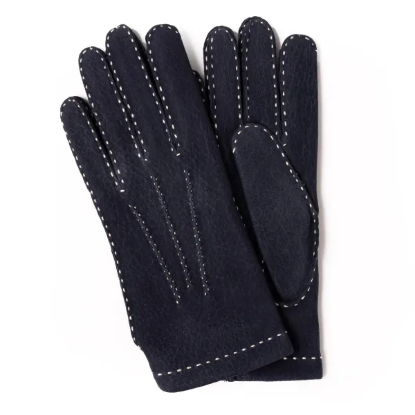 Thomas Riemer Wien Gloves "Baden" Made Of Calf Nubuck With Cashmere Lining - Hand Sewn