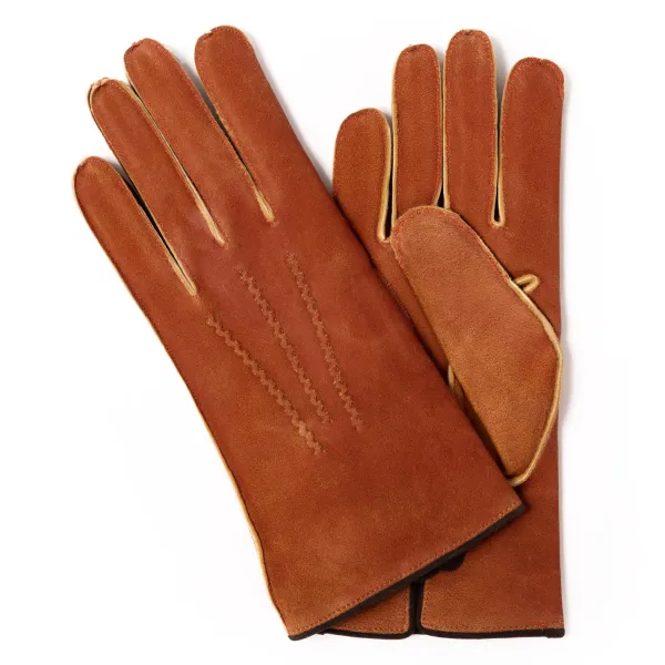 Thomas Riemer Wien Gloves "Belvedere" Made Of Deerskin With Cashmere Lining - Hand Sewn