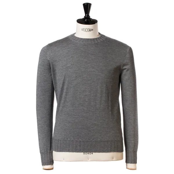 Cesare Attolini Gray Pullover "Duvet" Made Of Pure Cashmere